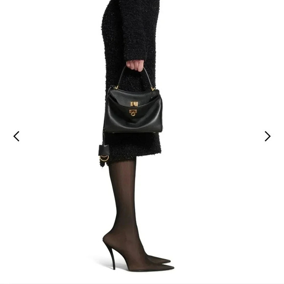 Authentic Balenciaga Rodeo Black Aged Gold Hardware Bag Trend New - Picture 3 of 9